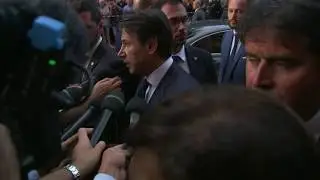 San Giovanni Rotondo, punto stampa del Presidente Conte