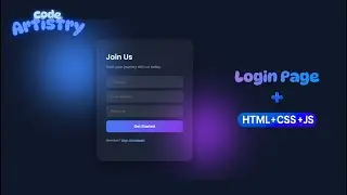 Advanced UI Design: Glassmorphism Login & Signup Form with CSS Floating Animations #loginform #login