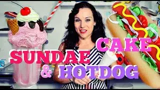3D HOTDOG & STRAWBERRY SUNDAE CHOCOLATE MUD CAKES | BY VERUSCA WALKER