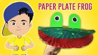 How To Make A Paper Plate Frog | Frog Puppet DIY Ideas At Home | Simple Easy Paper Frog Kids Craft