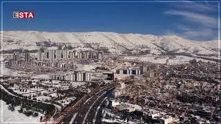 Drone footage shows beautiful winter scenes in Sulaimani