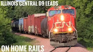 Illinois Central Leader on Home Rails. Canadian National U704 and M337 2022/09/10