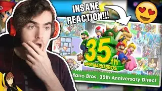 MARIO 64, SUNSHINE & GALAXY REACTION!!! | Super Mario Bros 35th Anniversary Direct [Reaction]