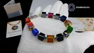 Браслет Coeur de Lion, Geo Cube, 4848/30-1500, Элитная бижутерия из Германии
