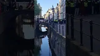 Protestor - Police Faceoff in Utrecht at the Drift