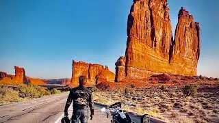 Arches National Park on a Harley Davidson