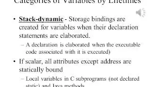 Principles of Programming Languages Lecture 5 Part 3
