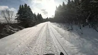 Heading Home on the Railbed, West Coast, NL, Canada. 26 Jan 2022.