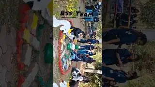 College daily 2nd sem day 5 /60 days😜// NSS TEAM WORK/Painting #vlog #shortvideo #collegelife