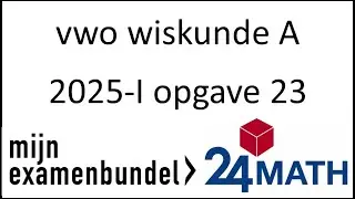 Eindexamen vwo wiskunde A 2025-1 opgave 23