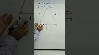 Encontrar la altura de un tri&aacute;ngulo equil&aacute;tero conocido su lado. #ProfeniniShorts.