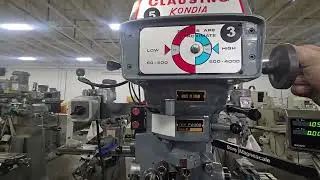 Clausing Kondia Model FV 300 Heavy Duty 4 HP Vertical Mill w Servo P F in X, Sony DRO, Kurt PDB