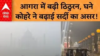 UP Cold Wave : Agra में बढ़ी ठिठुरन, घने Fog का डबल असर | Taj mahal | ABP Ganga  |