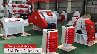 Fully automatic Animal Feed Pellet Production Line 5TPH   Email: toppelletmachine@gmail.com