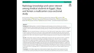 Radiology knowledge and career interest among medical students in Egypt, Libya, and Yemen
