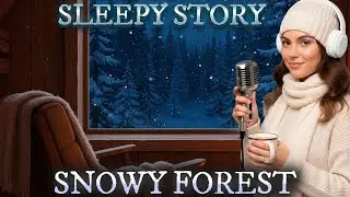 Cozy Winter Chalet Sleep Story | Snowfall, Crackling Fireplace & Hot Chocolate | Black Screen