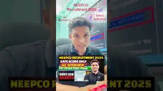 NEEPCO Recruitment 2025 #gate2025 #mayanksir #shorts
