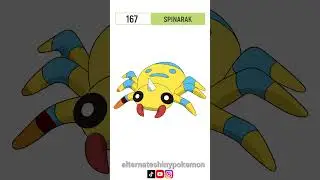 167 - ✨Spinarak✨| Alternate Shiny Pok&eacute;mon #shorts #spinarak #shinypokemon