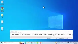 The service cannot accept control messages at this time