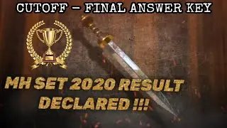 MH SET 2020 RESULT CUTOFF DECLARED 27 DEC 2020 EXAM FINAL ANSWER KEY CUTOFF RESULT DECLARED