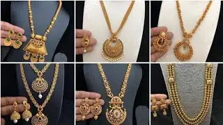 Traditional Indian Long gold Necklace Designs/ Long gold Necklace Designs #gold #jewellery #fashion