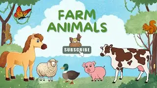 Farm Animals Song for Kids | Educational Poem | Horse, duck, chicken, cow and sheep