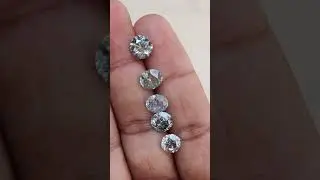 Salt and Pepper Round Brilliant cut Natural Loose Diamond White/Grey color by RadheGems