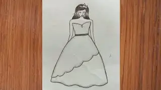 how to draw a girl step by step | easy beautiful princess drawing