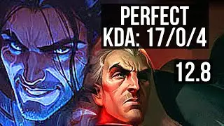 SYLAS vs SWAIN (TOP) | 17/0/4, Quadra, 9 solo kills, Legendary, 600+ games | EUW Master | 12.8