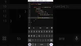 Java Pattern Program | Coding on mobile | How to print Pattern | #Java tutorial  #viral  #short