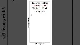 Today in History - February 12, 2001 #nasa #eros #asteroid #near #shoemaker #spaceprobe #spacecraft
