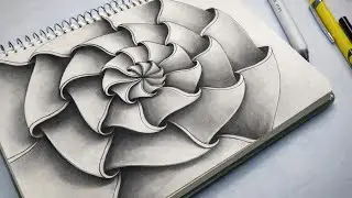 Whispering Spiral — A 3D Zentangle Flow of Calm & Depth