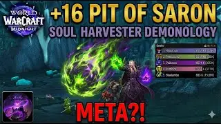 DEMO META? +16 Pit of Saron | Soul Harvester Demonology Warlock [Midnight Beta]