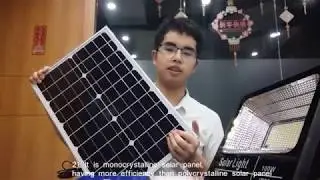 100W Wireless Solar Flood Light Mono Solar Panel with LiFePO4 Battery Built-in