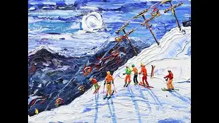 3 Valleys Ski Art Paintings Meribel, Courchevel and Val Thornens Studio Tour