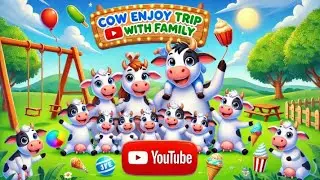 Cow Family ke Full Day Masti | Cow cartoon | Cow vedio 2025 | Cow song 2025#ai #cow #cowsong