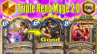 NEW Reno, Reno & Reno Mage Deck Is Actually FUN! The Lost City of Un'Goro Mini-Set | Hearthstone