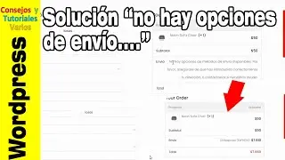 C&oacute;mo solucionar el error de env&iacute;o en WooCommerce 🚚❌ &ldquo;No hay m&eacute;todos de env&iacute;o disponibles&rdquo;
