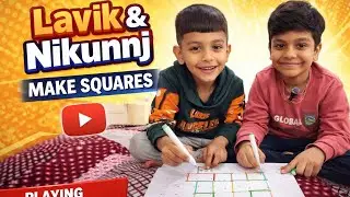 Connecting Dots Game | Make Squares Challenge for Kids.Let&rsquo;s See Who Makes More Squares? #braingames