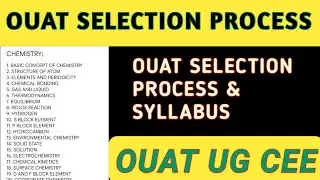 OUAT SELECTION PROCESS & OUAT SYLLABUS | OUAT TOTAL INFORMATION||OUAT|| Soumyaranjan