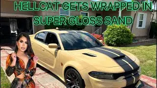 Dodge Charger Widebody 2022 года, окутанный суперглянцевым песком, материал Inozetek