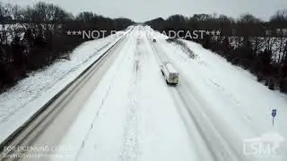 01-12-2018 Huntersville, TN Drone video of snow impact on Interstate 40