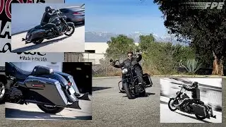 2021 Harley Road King Special Right Side Tuck & Under Full System Motorcycle Exhaust Sharktails