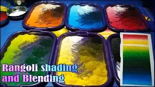 Learn how to make rangoli shade and how to blend  it. Basic of rangoli shade. रंगोली का शेड बनाना