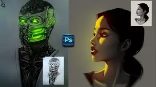 Эффект свечения эскиза в Photoshop