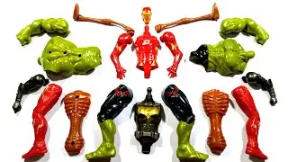 Hulk smash iron-man Batman Siren head assemble toys video 