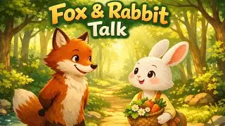 Easy English Story: Fox and Rabbit | Slow English Conversation in the Forest |Learn English #english