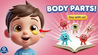 Learn Body Parts for Kids 👶🧠 | Fun 3D Cartoon English Learning — Glowkidztv