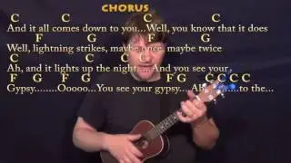 Gypsy (Fleetwood Mac) Ukulele Cover Lesson in C with Chords/Lyrics