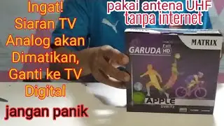 DVB T2 SET TOP BOX TV DIGITAL ANTENA UHF MATRIX APPLE GARUDA HD
